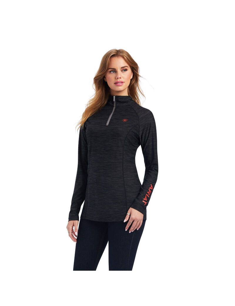 Tops Ariat Laguna 1/4 Zip Grises | DFS069731