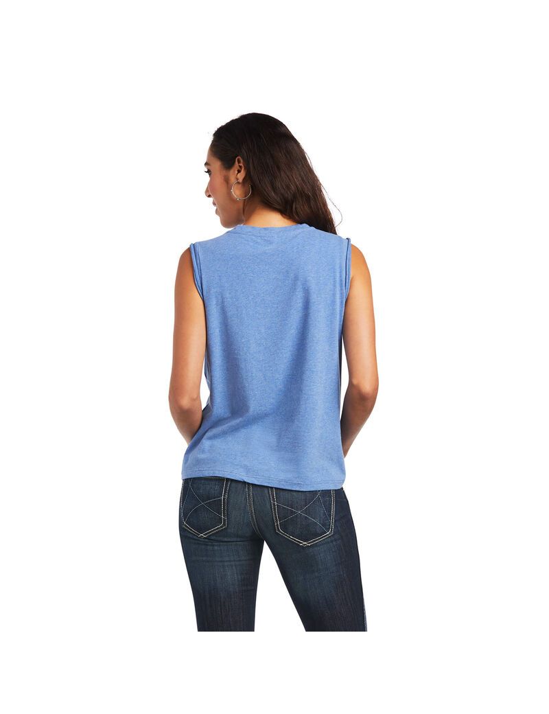 Tops Ariat Mama Tee Azules | SHC930186