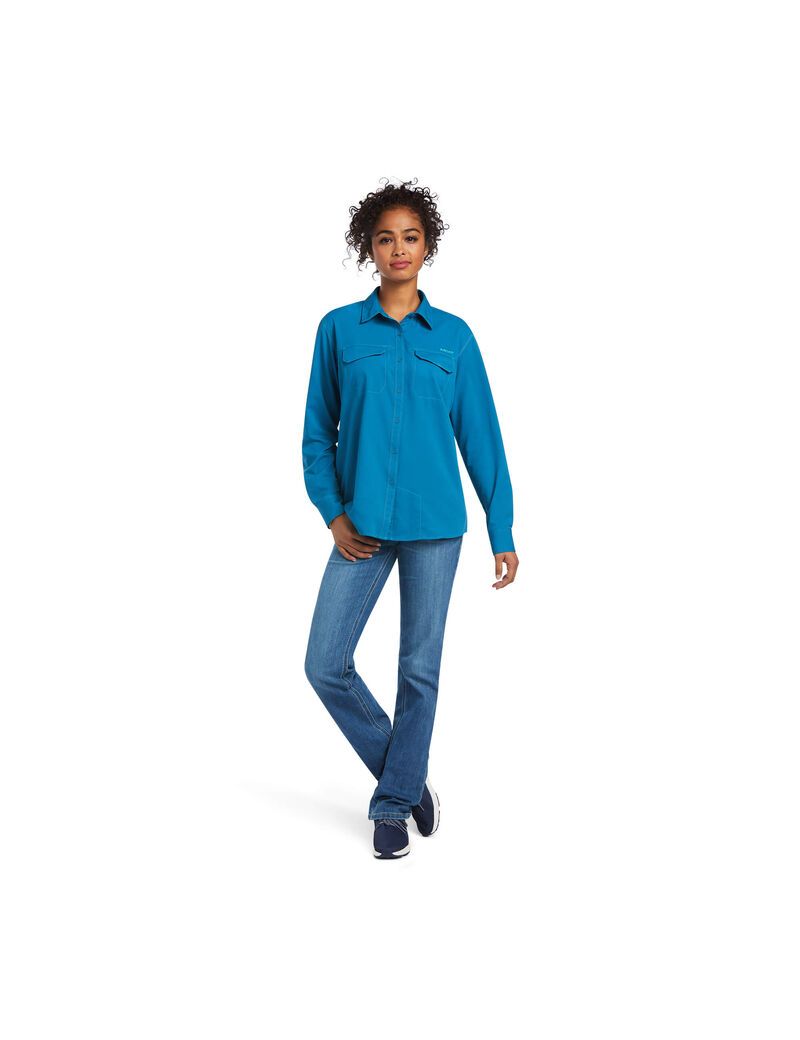 Tops Ariat Outbound VentTEK Stretch Azules | NRG035918