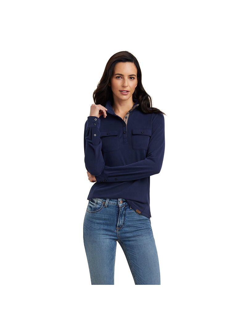 Tops Ariat Overbrook Azul Marino | DYE805246