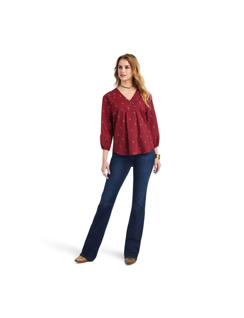 Tops Ariat Peasant Chimayo Blouse Multicolor | RZS307968