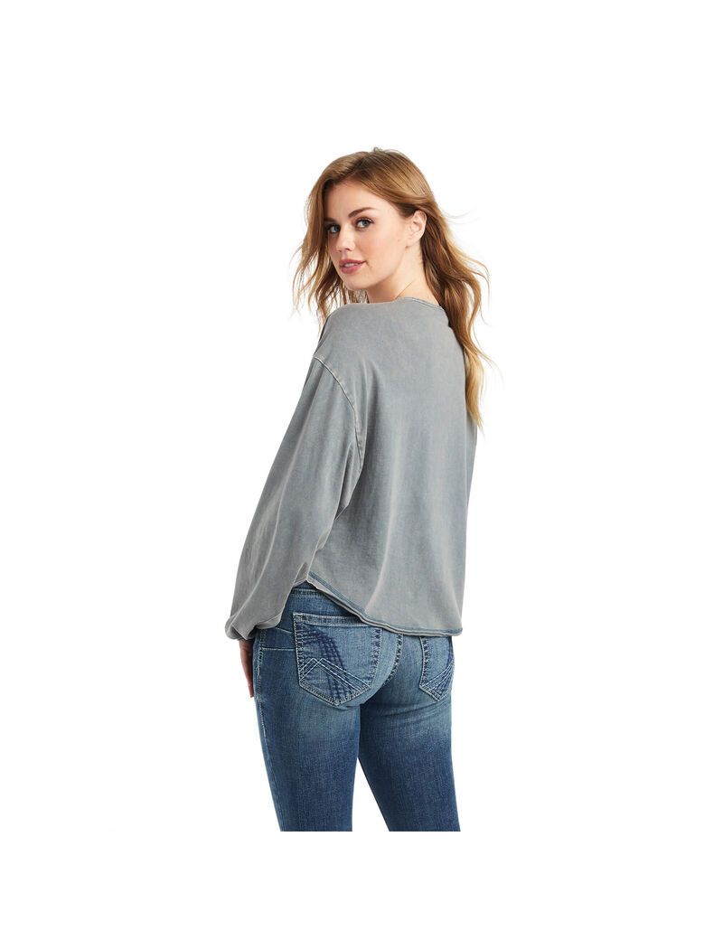 Tops Ariat Pinon Henley Azul Marino | ZON054718