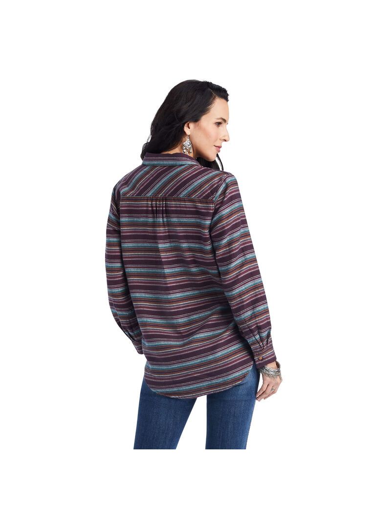 Tops Ariat REAL Billie Jean Popover Stripes | UNH345108