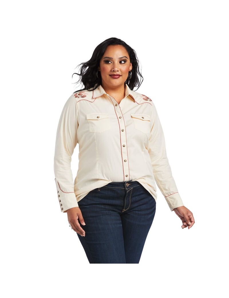 Tops Ariat REAL Georgia Blancos | CEB985271