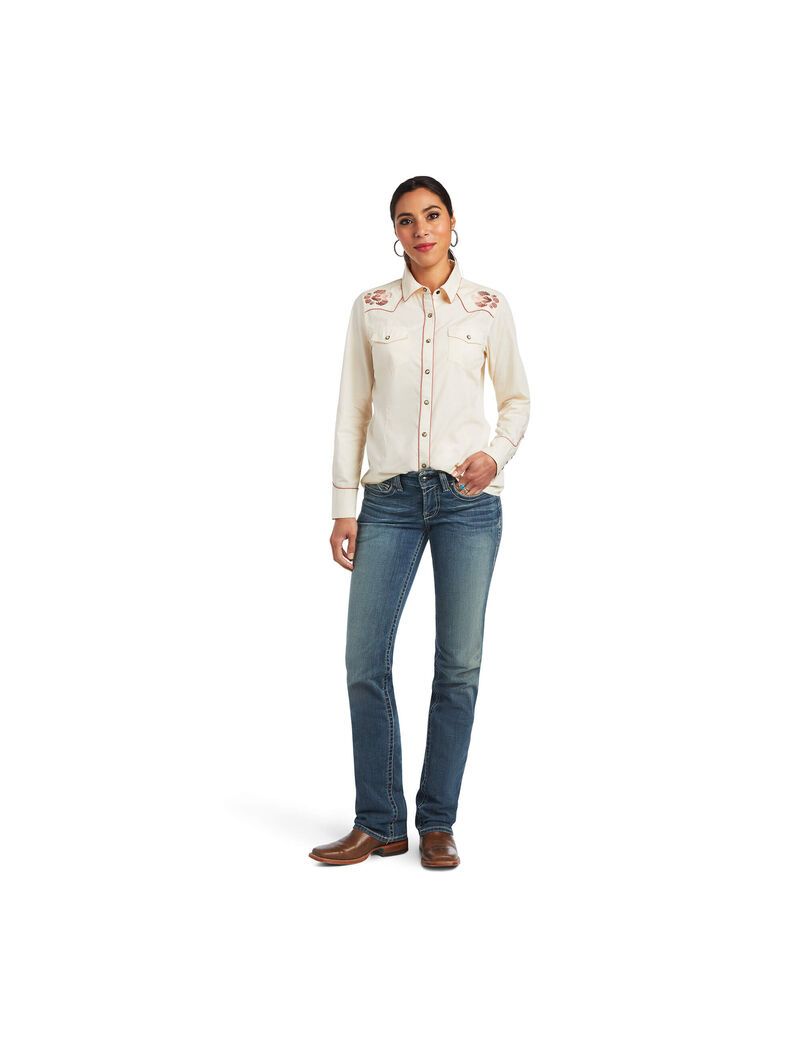 Tops Ariat REAL Georgia Blancos | CEB985271