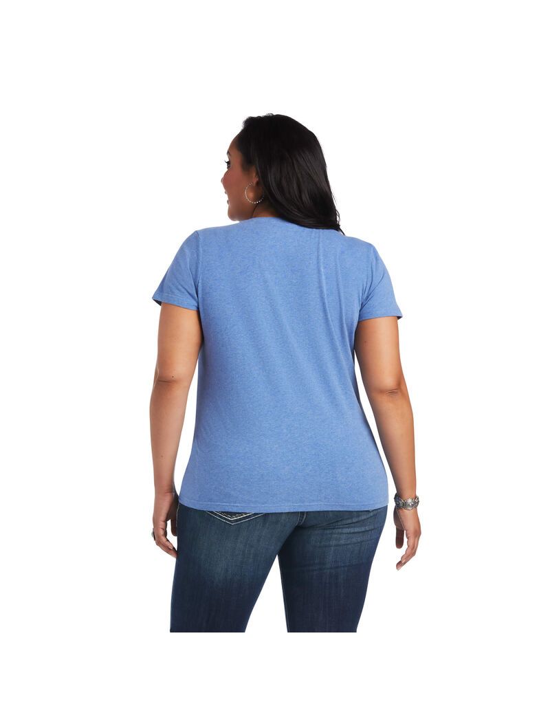 Tops Ariat REAL Tropic Steerhead Tee Azules | QGV531469