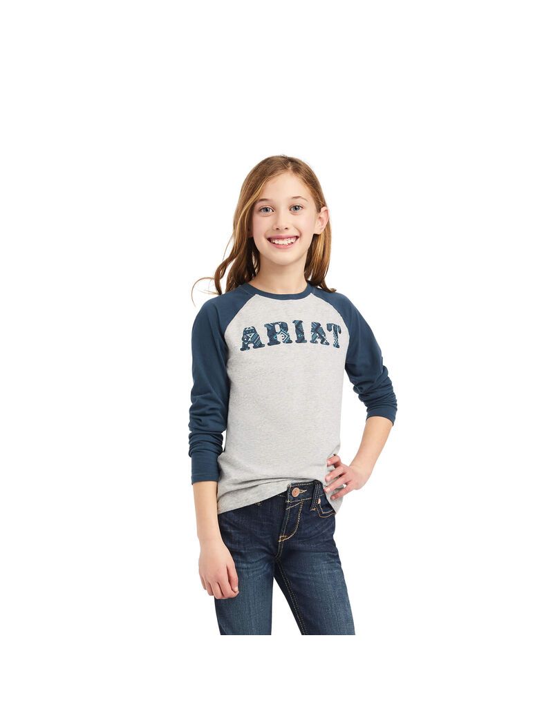 Tops Ariat REAL Zuma Baseball Grises | MTN783592