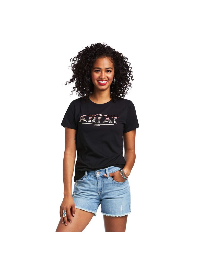 Tops Ariat Serape Estilo Negros | OQR924605