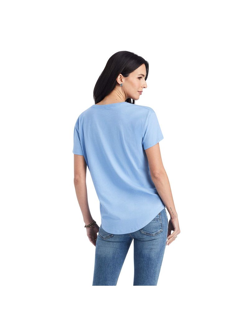 Tops Ariat Sunset Arc Tee Azules | QCF107286