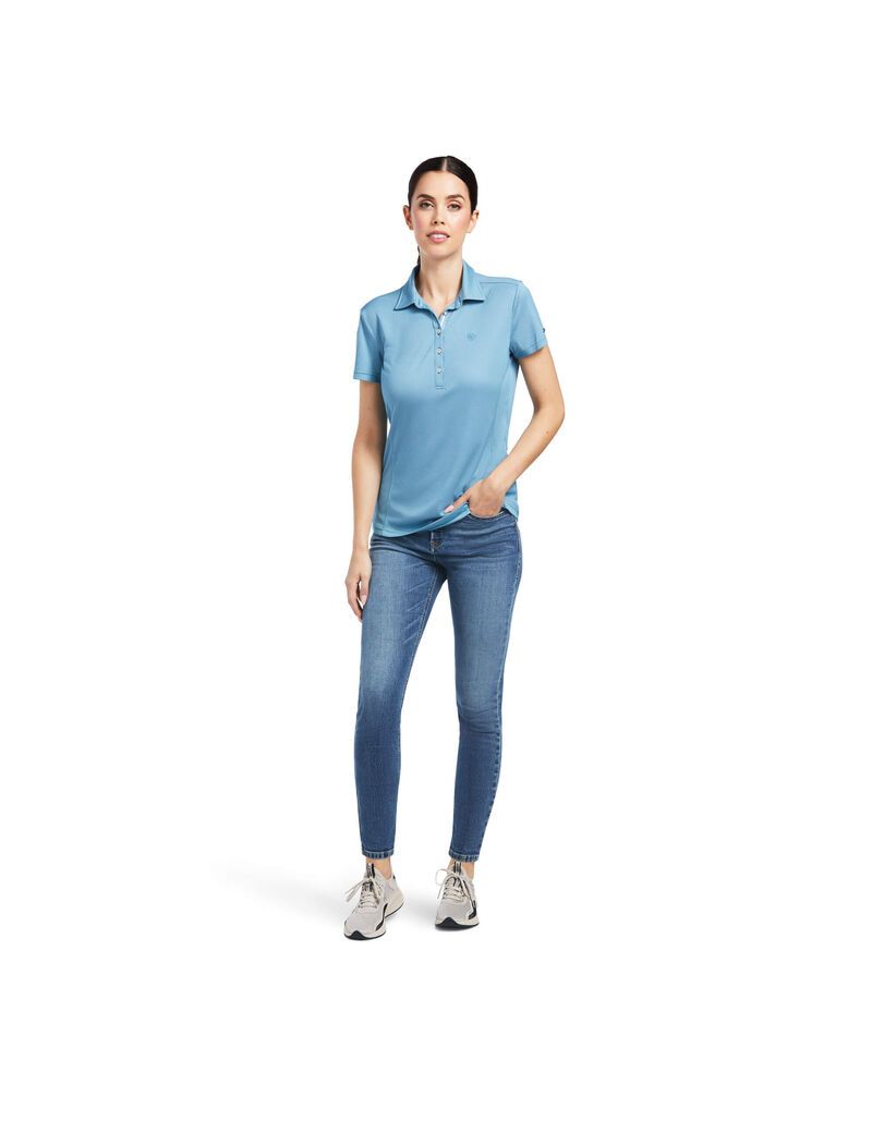 Tops Ariat Talent Polo Azules | FVL627513