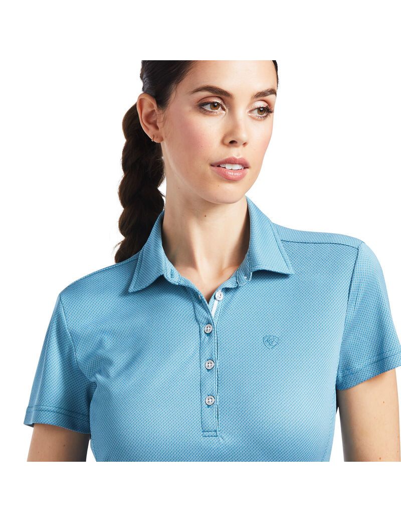 Tops Ariat Talent Polo Azules | FVL627513