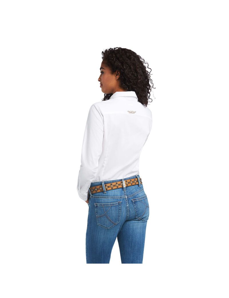 Tops Ariat Team Kirby Stretch Blancos Leopardo | YDP019837