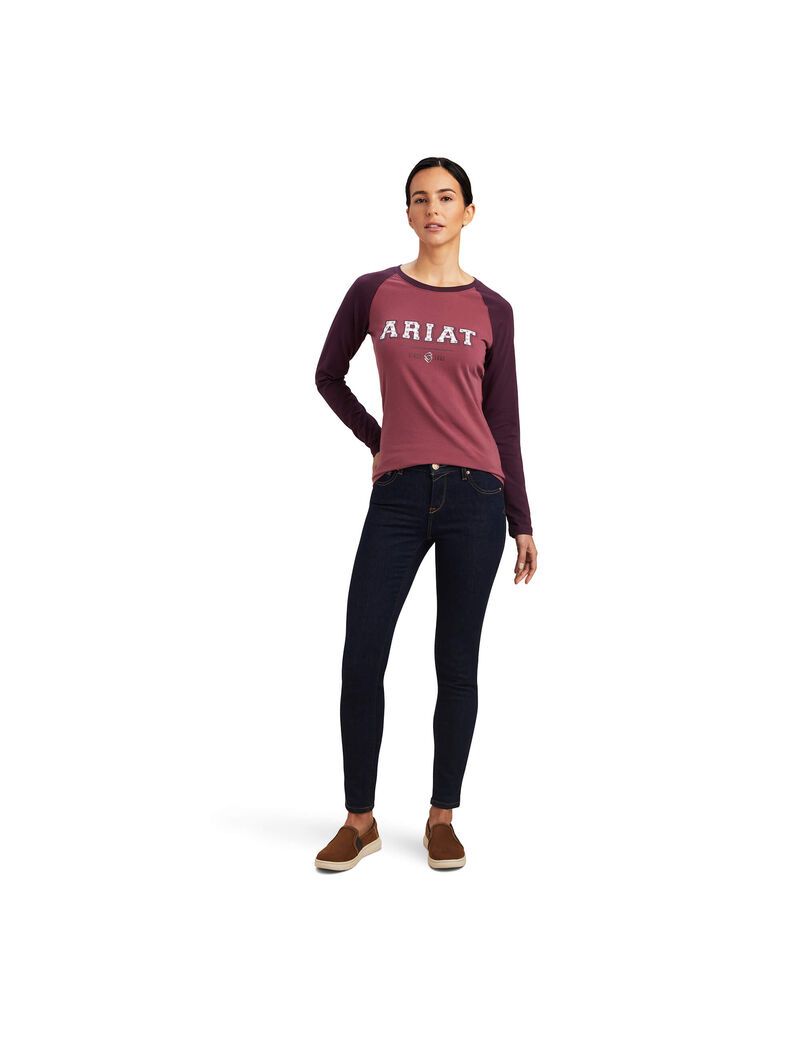 Tops Ariat Varsity Rosas | JSV178504