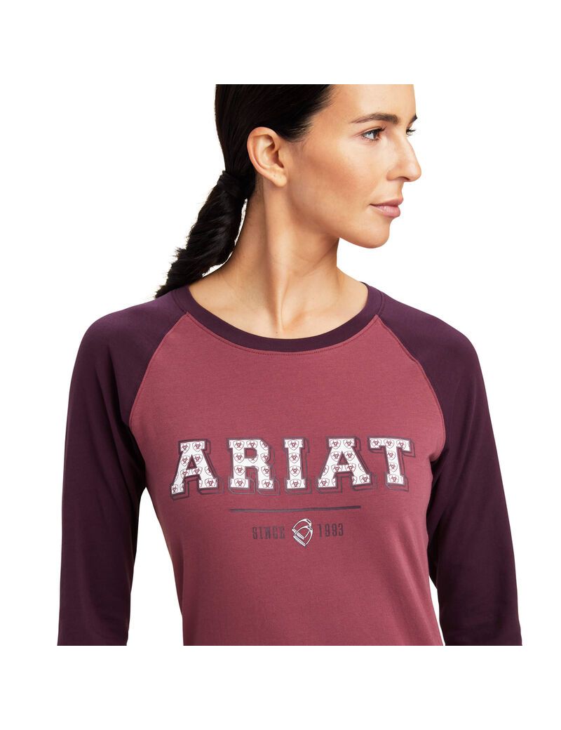 Tops Ariat Varsity Rosas | JSV178504