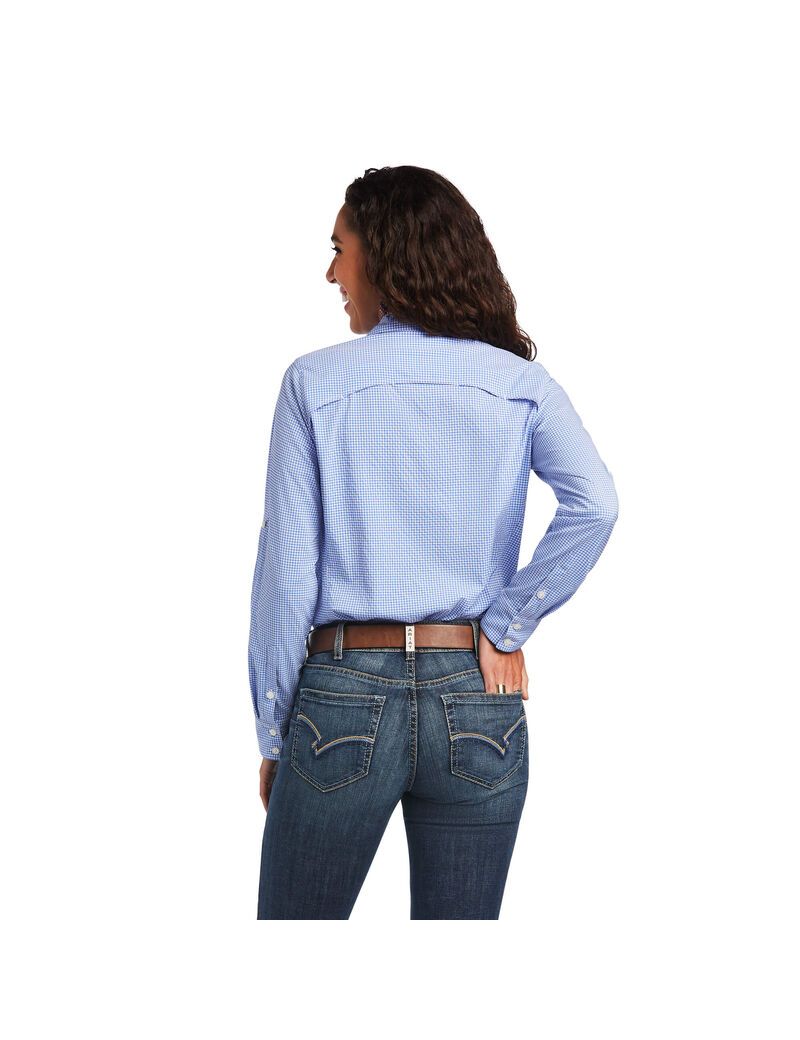 Tops Ariat VentTEK Stretch Azules Blancos | DXZ408753