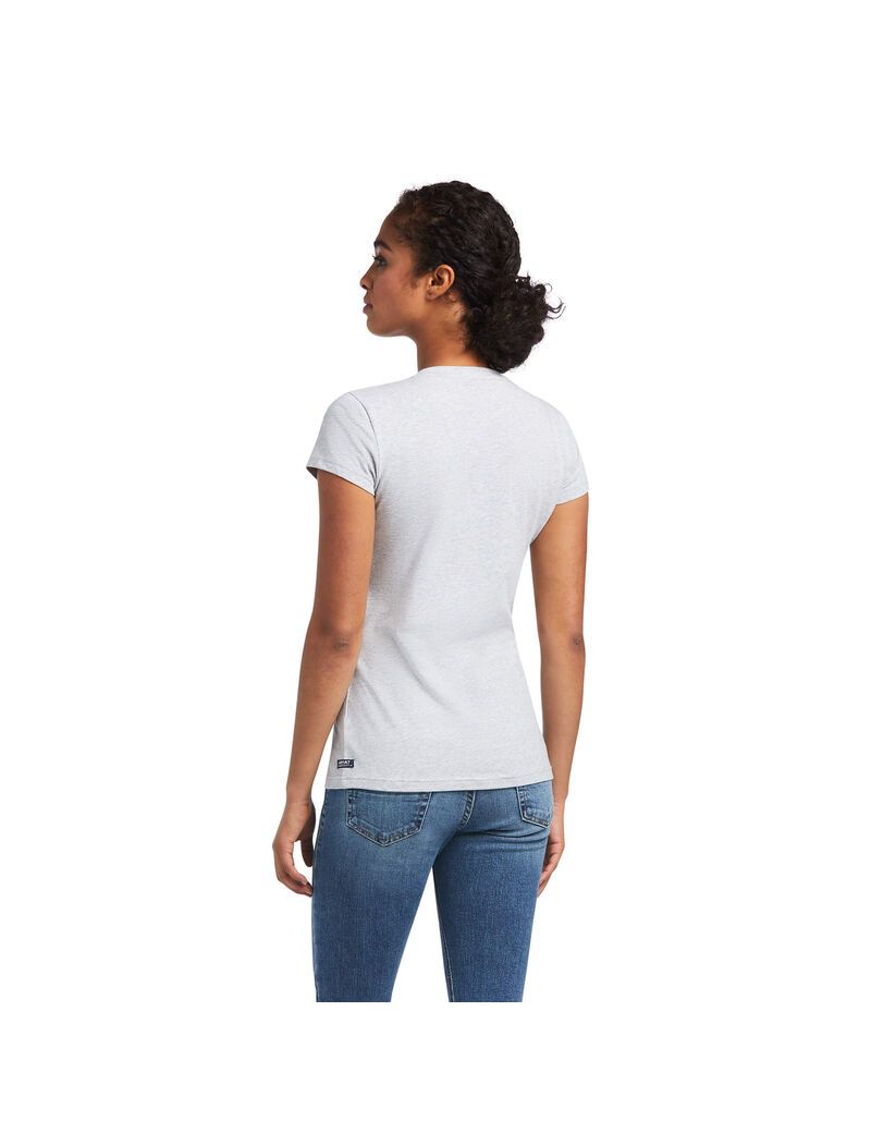 Tops Ariat Vertical Logo Grises | SZA274839