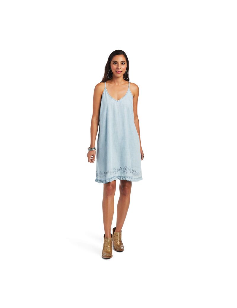 Vestido Ariat Meadow Azules Claro | UTQ831046