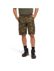 Bermudas Ariat Rebar DuraStretch Made Tough Cargo Verde Oliva Camuflados | XKP216837