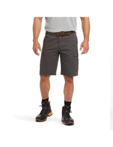 Bermudas Ariat Rebar DuraStretch Made Tough Cargo Grises | YKR648215