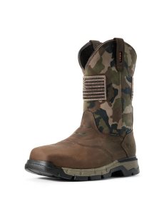 Botas Impermeables Ariat Rebar Flex Patriot Composite Puntera Trabajo Marrom Oscuro | EDK672145