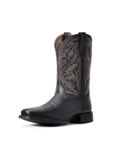 Botas Occidentales Ariat Deporte Herdsman Negros | QJS486352