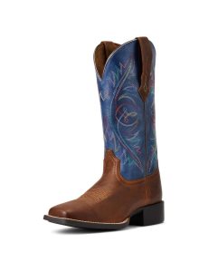 Botas Occidentales Ariat Round Up Anchos Square Puntera Stretchfit Marrom | HNO589076