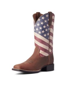 Botas Occidentales Ariat Round Up Patriot Marrom | PNG730165