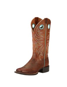 Botas Occidentales Ariat Round Up Ryder Marrom | XPB740562