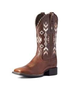 Botas Occidentales Ariat Round Up Skyler Marrom | AFU079285