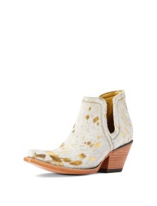 Botines Ariat Dixon Haircalf Western Blancos Metal | RQE642597