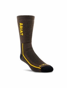 Calcetines Ariat Midweight Merino Lana Performance Trabajo Marrom | JXW971602