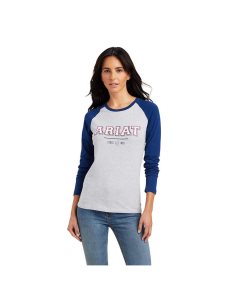 Camisas Ariat Varsity Azules Grises | CDV162540