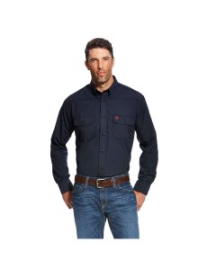 Camisas De Traje Ariat FR Featherlight Trabajo Azul Marino | DSB570394