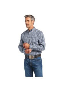 Camisas De Traje Ariat Pro Series Adriel Fitted Grises Oscuro Azules | BWQ431628