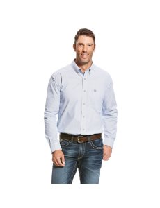 Camisas De Traje Ariat Pro Series Dayne Mini Stripe Azules | MEI156903