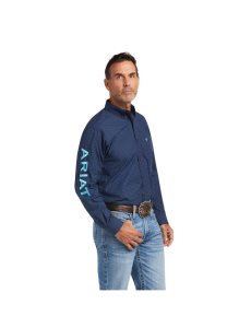 Camisas De Traje Ariat Pro Series Team Sully Classic Fit Azul Marino | UHS743908