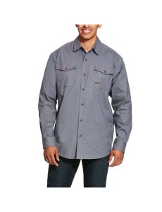 Camisas De Traje Ariat Rebar Made Tough DuraStretch Trabajo Grises | BAJ253940