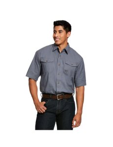 Camisas De Traje Ariat Rebar Made Tough DuraStretch Trabajo Grises | ZTE850172