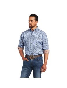 Camisas De Traje Ariat Relentless Concrete Stretch Classic Fit Azules | ZFT084196