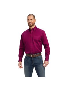 Camisas De Traje Ariat Solid Twill Morados | UGQ378159