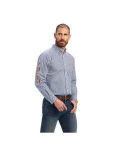 Camisas De Traje Ariat Team Maurice Fitted Blancos | XNI658421