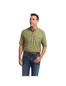 Camisas De Traje Ariat VentTEK Outbound Classic Fit Verdes Oscuro | WUK528407