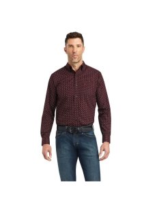 Camisas De Traje Ariat Wesson Fitted Rojos | MJV916524