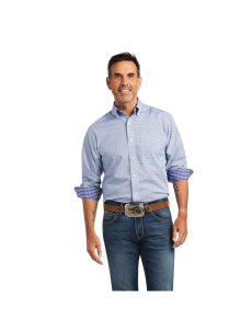 Camisas De Traje Ariat Wrinkle Free Caysen Classic Fit Azules | LZR349615