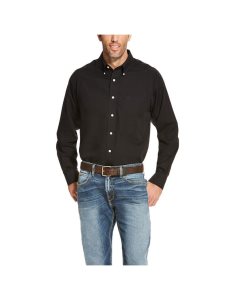 Camisas De Traje Ariat Wrinkle Free Solid Negros | SAW758260