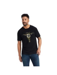 Camiseta Ariat Blanket Skull Negros | GNV738014