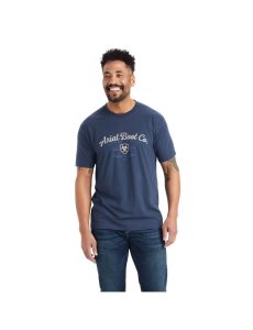 Camiseta Ariat Categoria Crest Azul Marino | ZKF912065