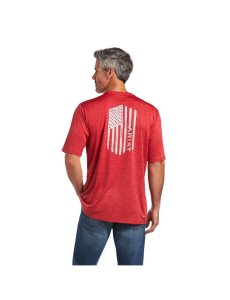 Camiseta Ariat Charger Vertical Flag Tee Multicolor | OMK015982