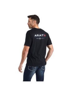 Camiseta Ariat Horizontal Negros | MHC416390