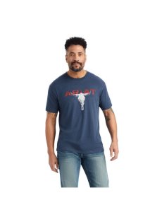 Camiseta Ariat Streak Skull Azul Marino | EGN204381